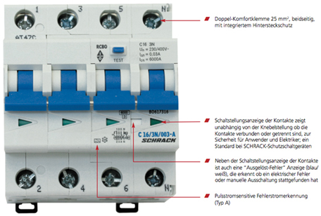 LS/FI Kombischalter 3+N